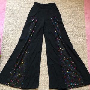 Staud Wide Leg Mesh Confetti Pants